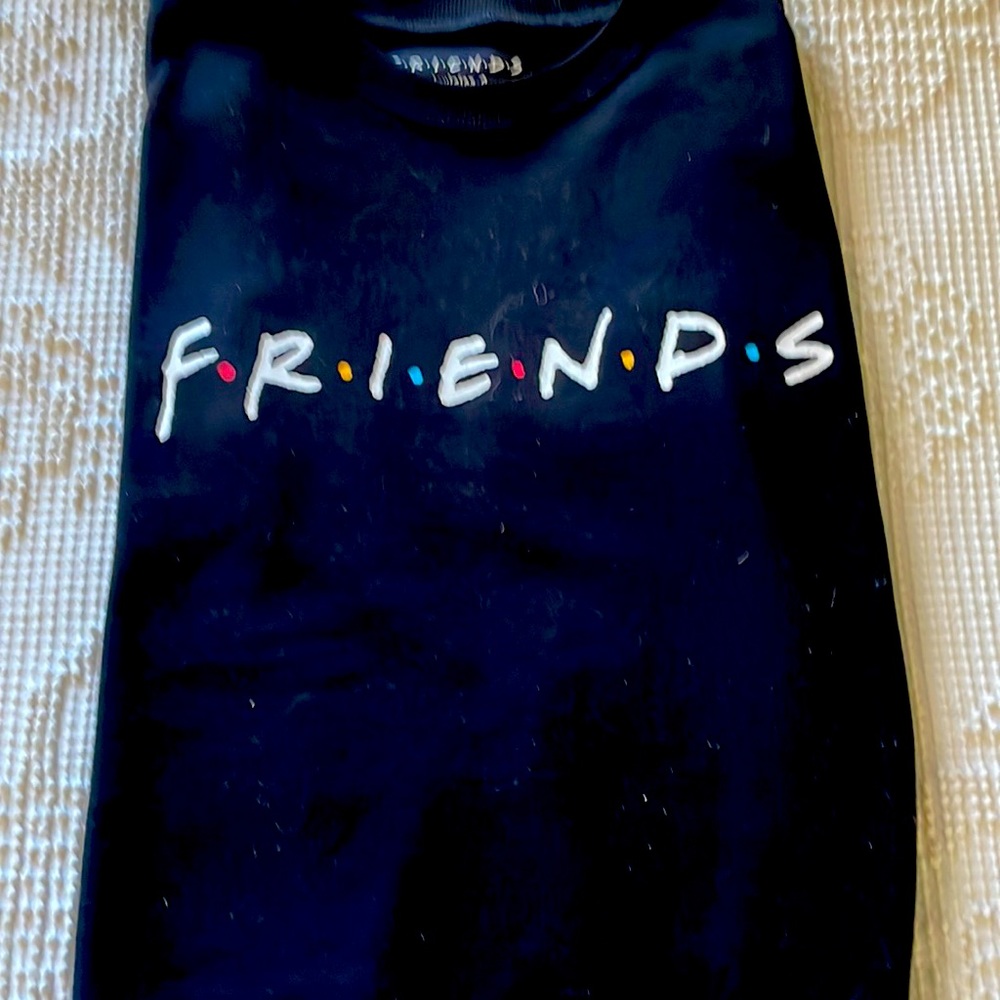 Friends Bkack Crewneck Sweatshirt The Televison Series